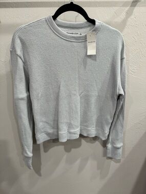 Abercrombie & Fitch Waffle Knit Crewneck Sweatshirt